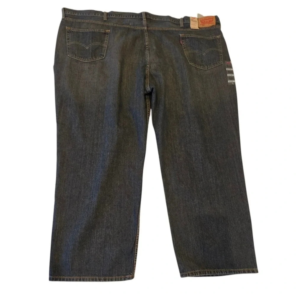 Levis Mens 559 Relaxed Straight Jeans Dark Wash Blue Denim Big & Tall 62x32